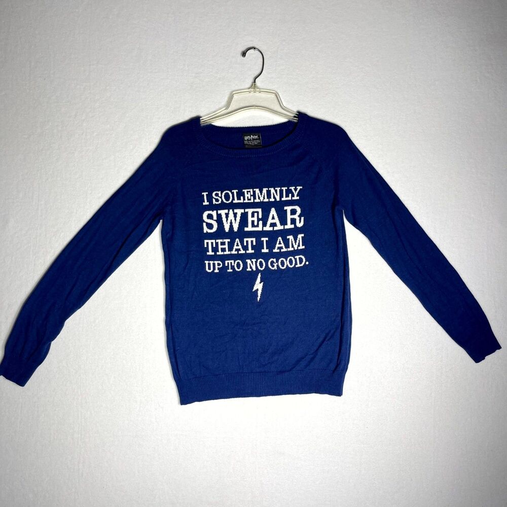 Harry Potter I Solemnly Swear That I Am Up To No Good‎ Sweater Blue Youth S